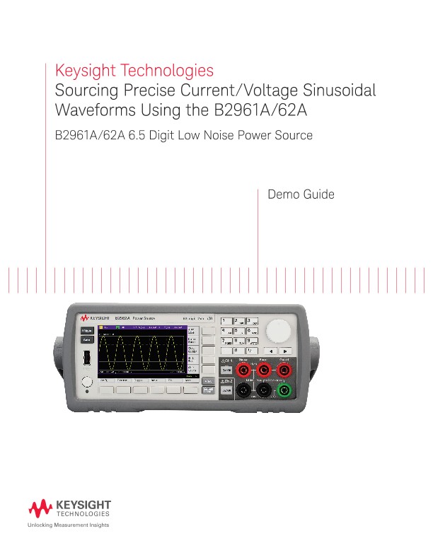 Sourcing Precise Current/Voltage Sinusoidal Waveforms Using the B2961A/62A