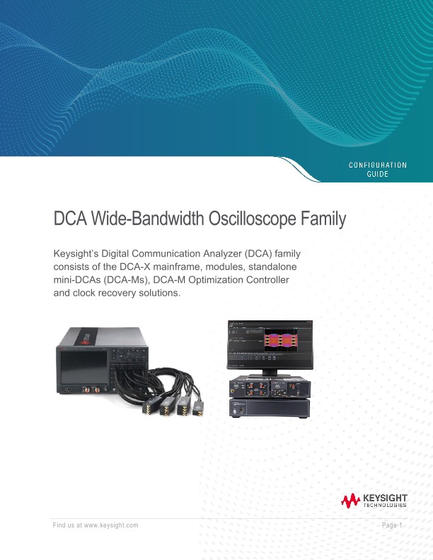DCA Wide-Bandwidth Oscilloscope Family