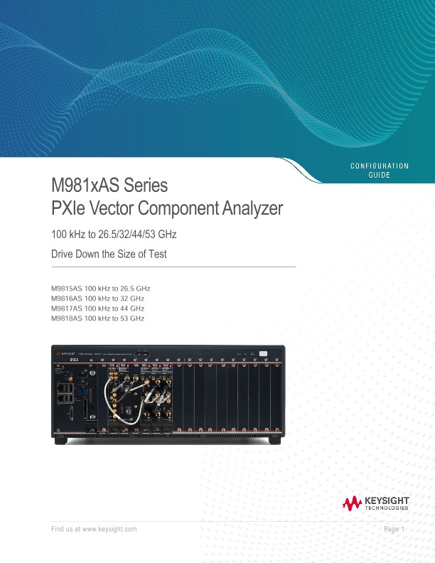 M981xAS Series PXIe Vector Component Analyzer (VCA)