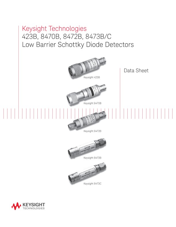 423B, 8470B, 8472B, 8473B/C Low Barrier Schottky Diode Detectors