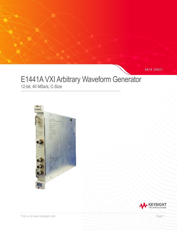 E1441A Arbitrary Waveform Generator
