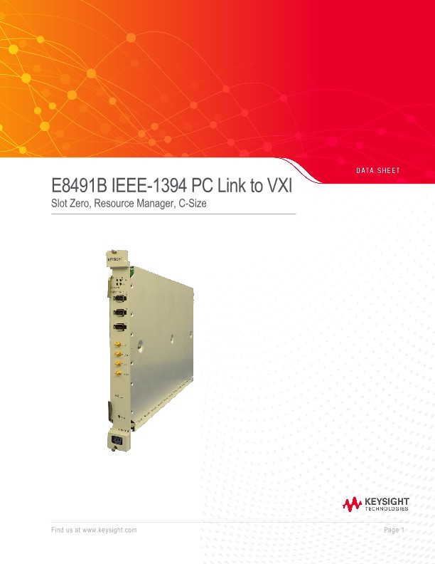 IEEE-1394 PC Link to VXI, C-size E8491B