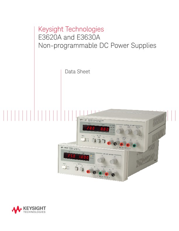 E3620A and E3630A Non-Programmable DC Power Supplies
