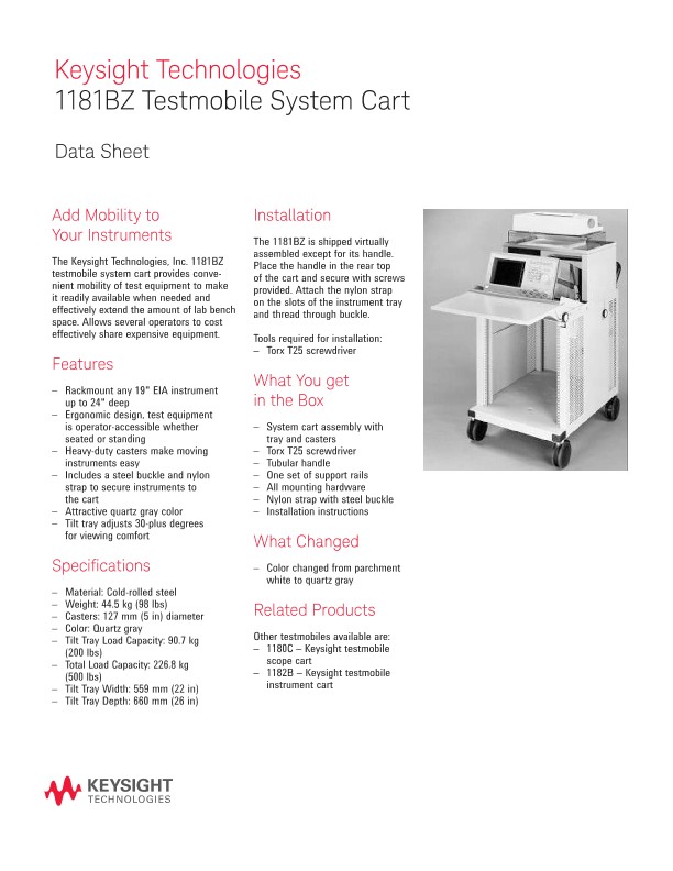 1181BZ Testmobile System Cart 