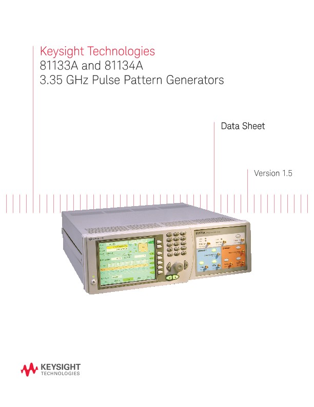 81133A and 81134A 3.35 GHz Pulse Pattern Generators 