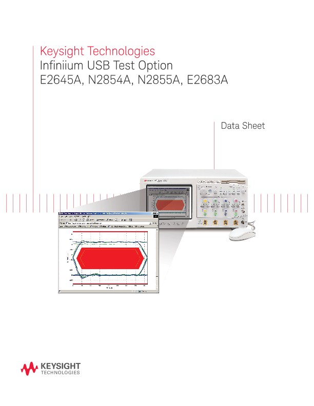 Infiniium USB Test Option E2645A, N2854A, N2855A, E2683A 