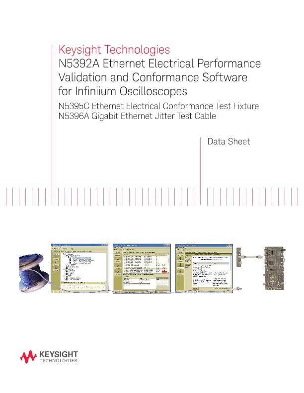 N5392A Ethernet Electrical Performance Validation and Conformance Software for Infiniium Oscilloscopes