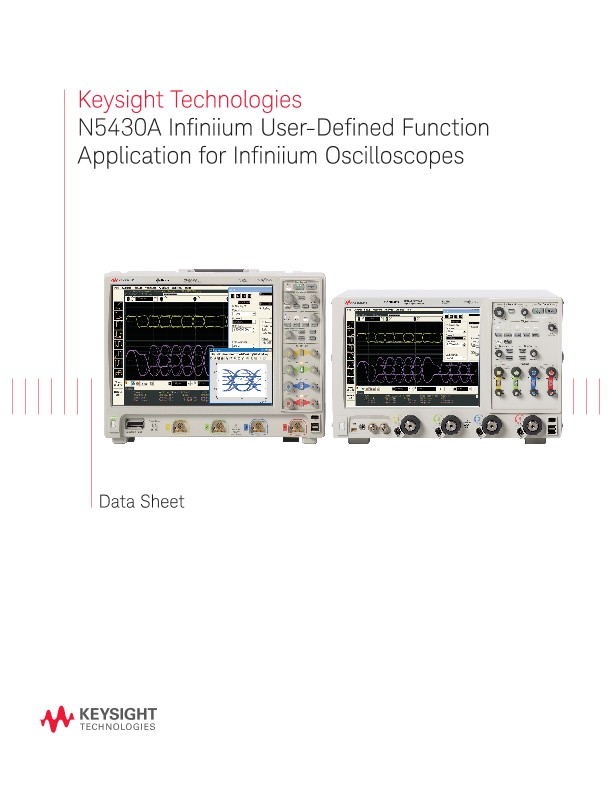 N5430A Infiniium User-Defined Function Application for Infiniium Oscilloscopes