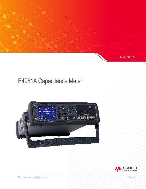 E4981A Capacitance Meter