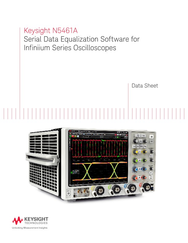 N5461A Serial Data Equalization Software for Infiniium Series Oscilloscopes