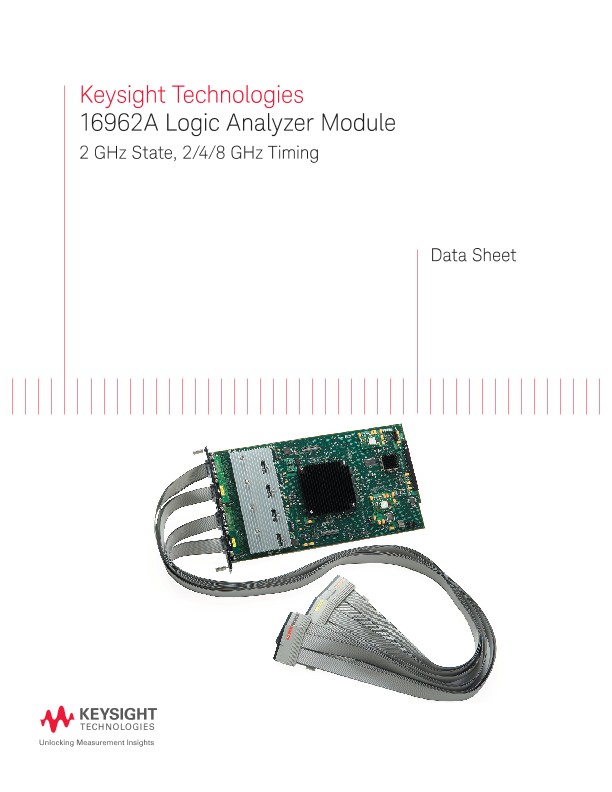 16962A Logic Analyzer Module 2 GHz State, 2/4/8 GHz Timing 