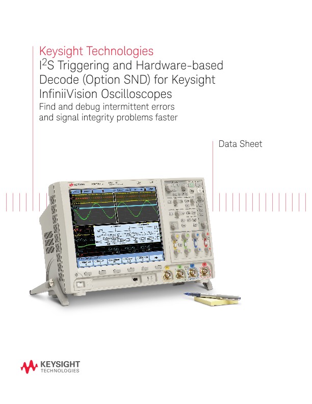I2S Triggering and Hardware-based Decode (Option SND) for Keysight InfiniiVision Oscilloscopes - Dat