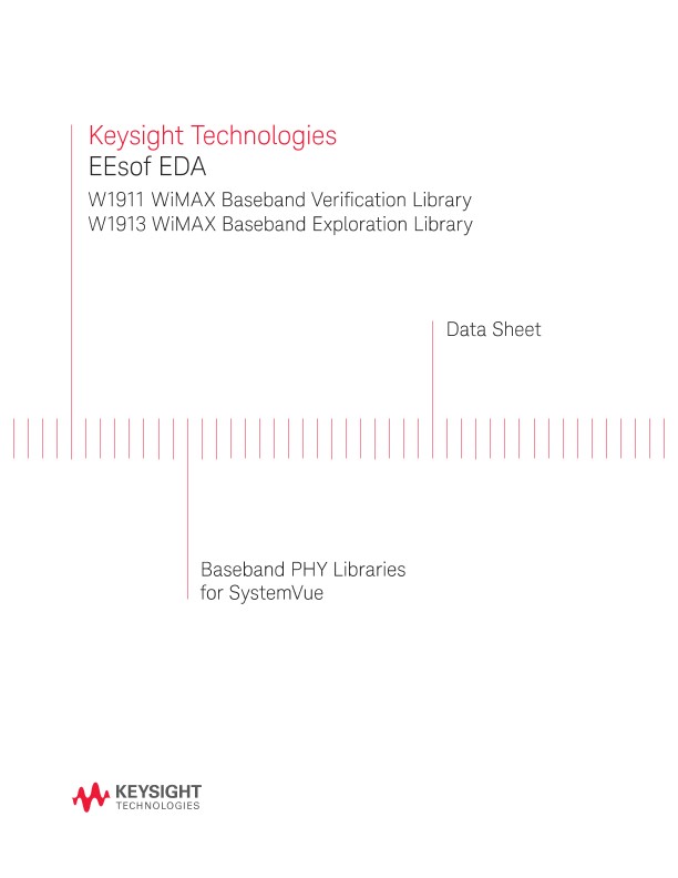 Keysight W1911 WiMAX Baseband Verification Library W1913 WiMAX Baseband Exploration Library - Data S