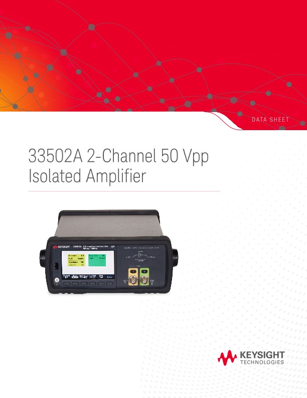 33502A 2-Channel 50 Vpp Isolated Amplifier