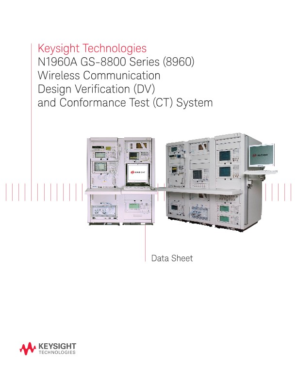 N1960A GS-8800 Series (8960) Wireless Communication Design Verification (DV) and Conformance Test (C