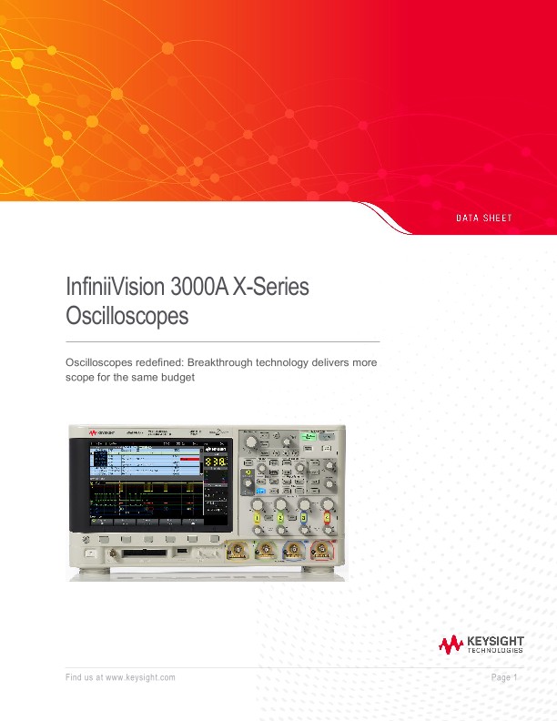 InfiniiVision 3000 X-Series Oscilloscopes