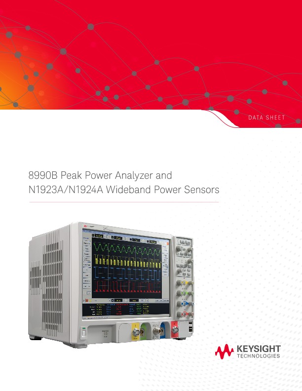 8990B Peak Power Analyzer and N1923A/N1924A Wideband Power Sensors