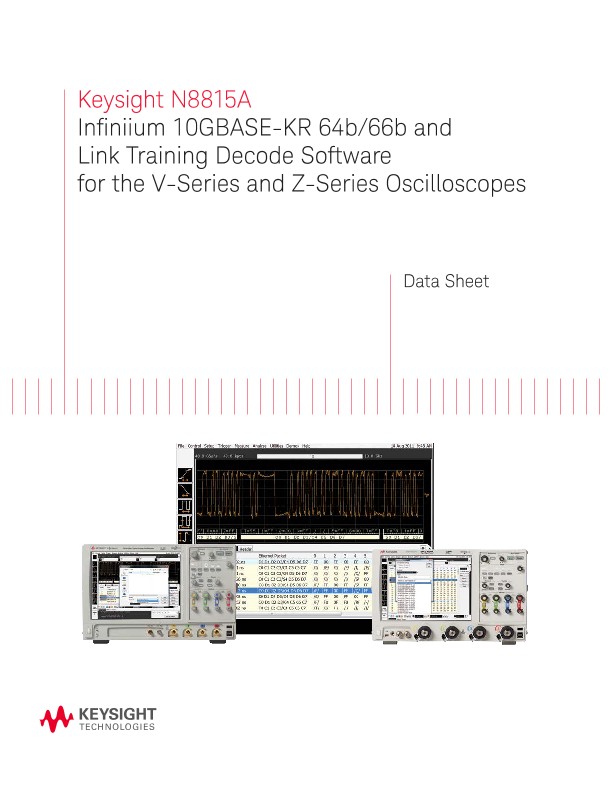 N8815A Infiniium 10GBASE-KR 64b/66b and Link Training Decode Software