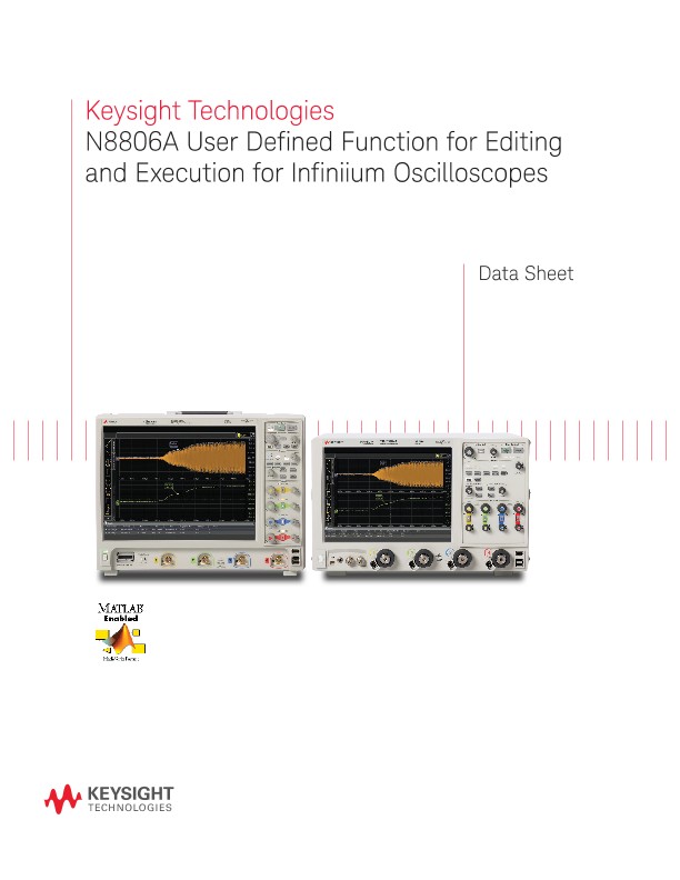 N8806A User Defined Function for Editing and Execution for Infiniium Oscilloscopes