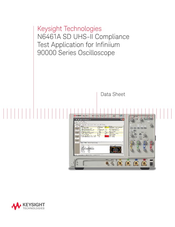 N6461A SD UHS-II Compliance Test Application for Infiniium 90000 Series Oscilloscope