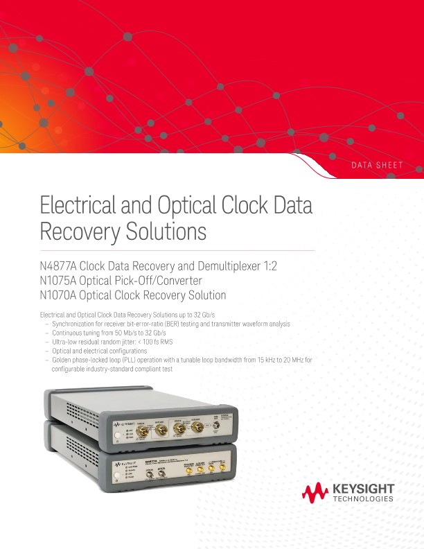 Electrical and Optical Clock Data Recovery Solutions