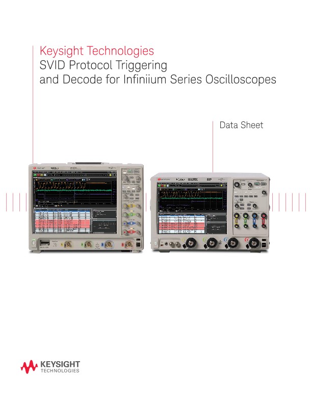 SVID Protocol Triggering and Decode for Infiniium Series Oscilloscopes 