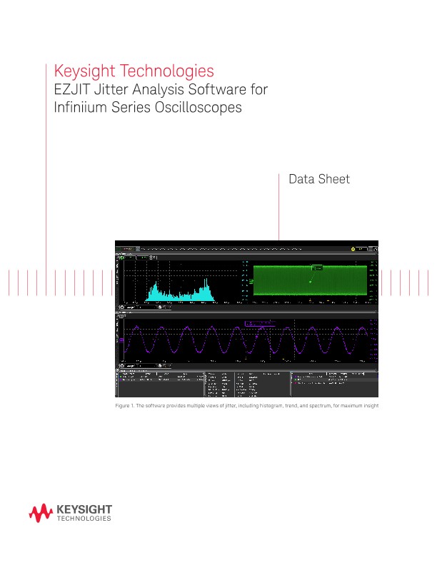EZJIT Jitter Analysis Software for Infiniium Series Oscilloscopes