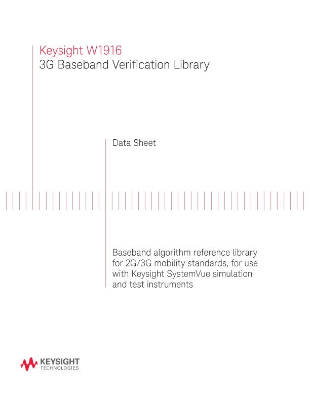 W1916 3G Baseband Verification Library