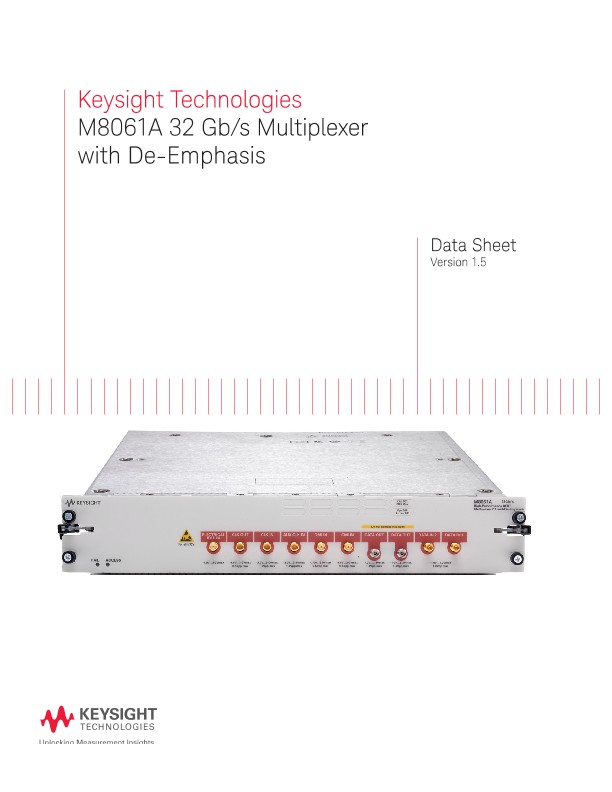 M8061A 32 Gb/s Multiplexer with De-Emphasis