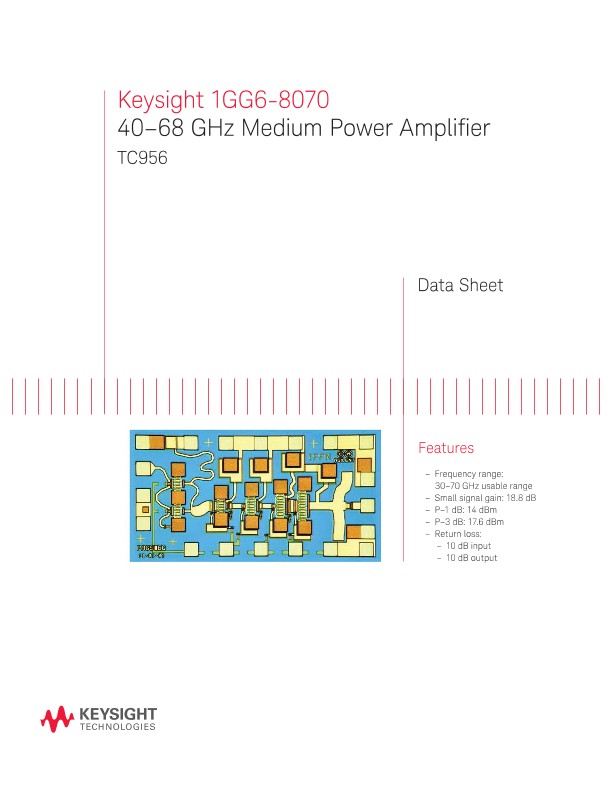 1GG6-8070 40–68 GHz Medium Power Amplifier