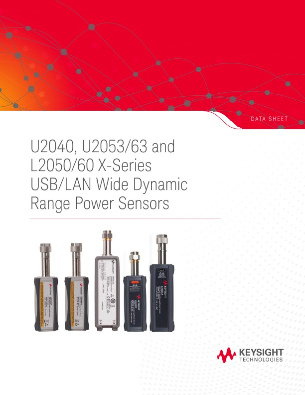 U2040 X-Series Wide Dynamic Range Power Sensors