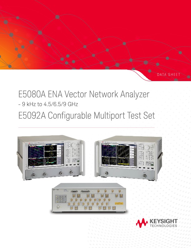 E5080A ENA Vector Network Analyzer, E5092A Configurable Multiport Test Set