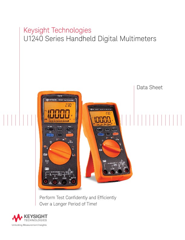 U1240C Series Handheld Digital Multimeters