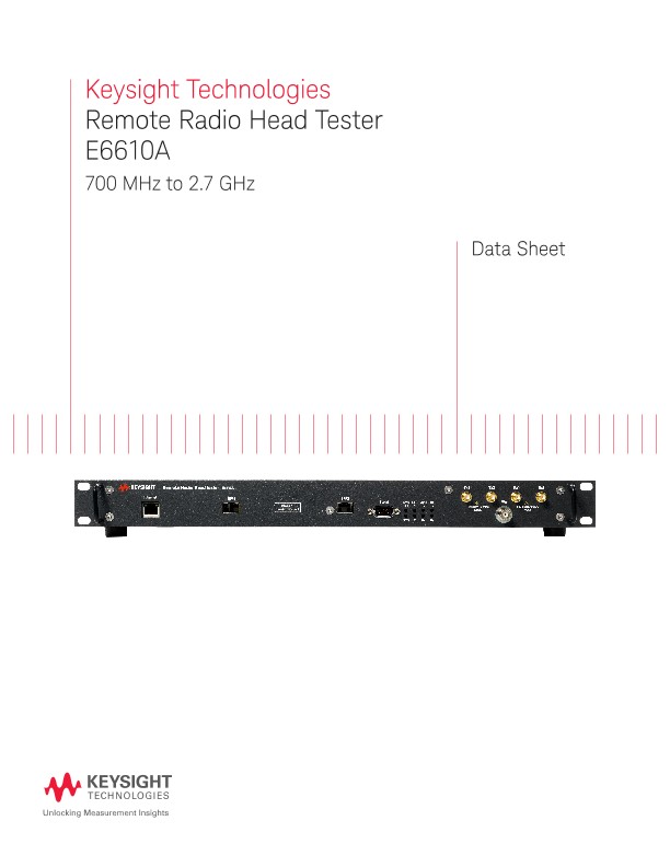 E6610A Remote Radio Head Tester