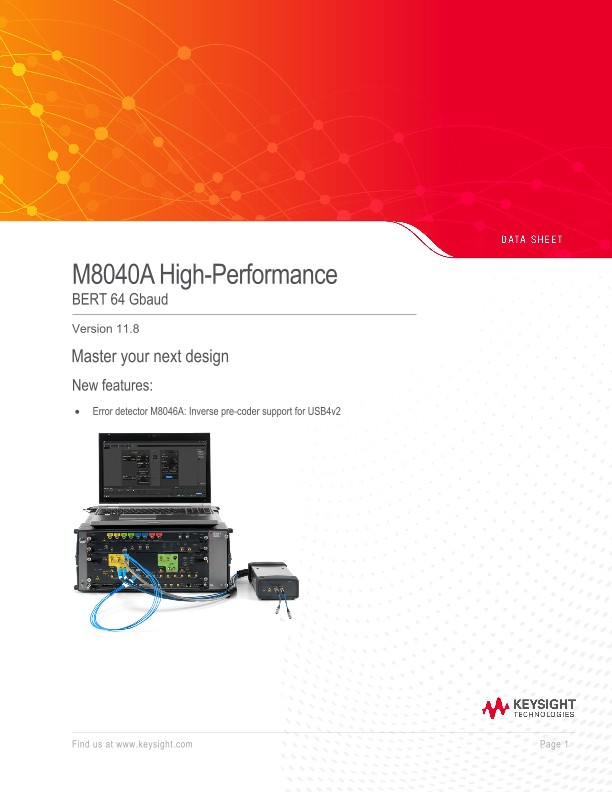 M8040A High-Performance BERT 64 Gbaud Version 8.5