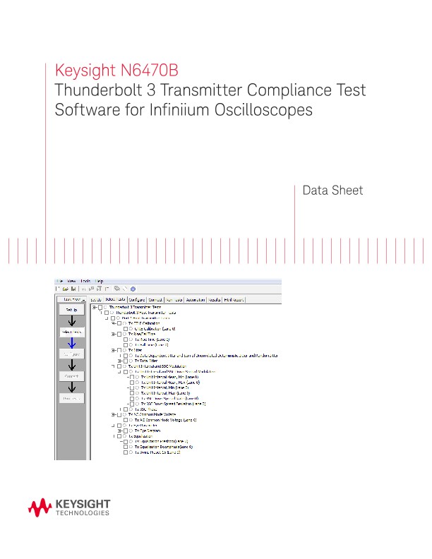 N6470B Thunderbolt 3 Transmitter Compliance Test Software for Infiniium Oscilloscopes