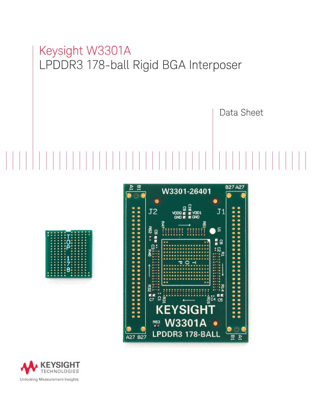 W3301A LPDDR3 178-ball Rigid BGA Interposer