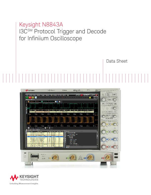N8843A I3CSM Protocol Trigger and Decode for Infiniium Oscilloscope