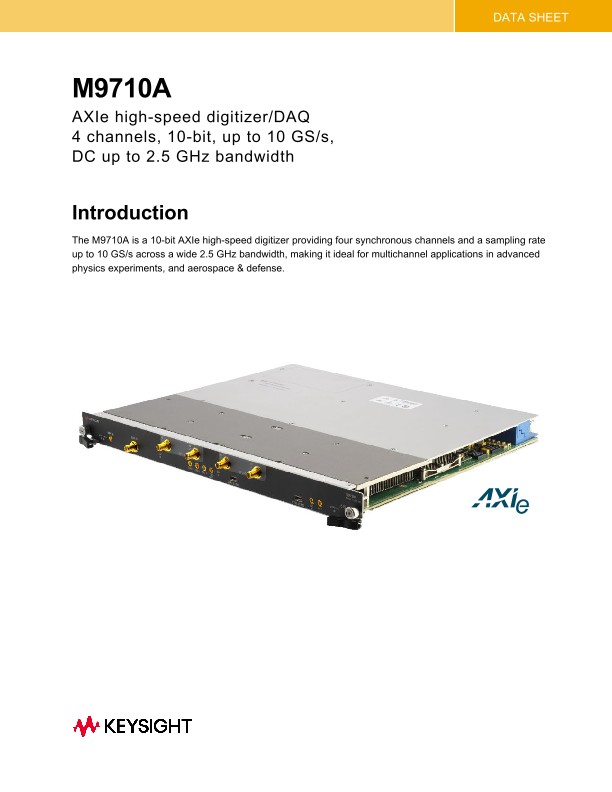 M9710A AXIe High-Speed Digitizer / DAQ