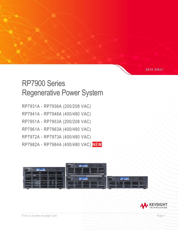 RP7900 Series Regenerative Power System