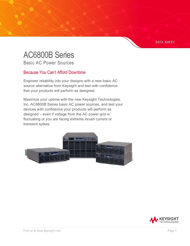 AC6800B Series Basic AC Power Sources