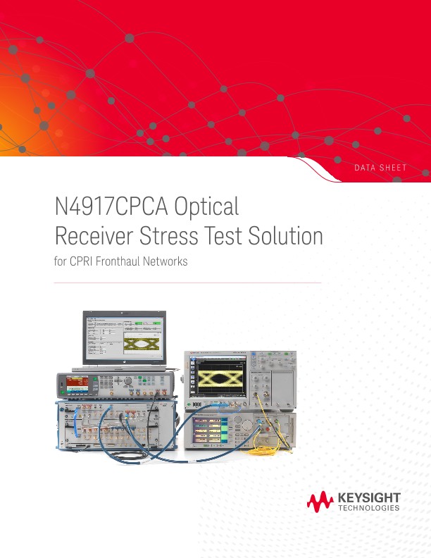 N4917CPCA Optical Receiver Stress Test Solution