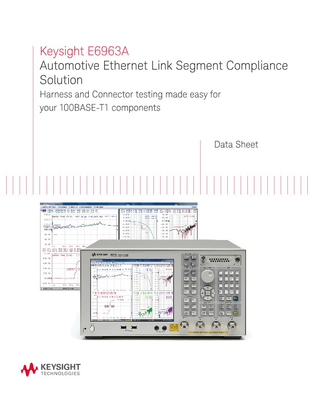 E6963A Automotive Ethernet Link Segment Compliance Solution