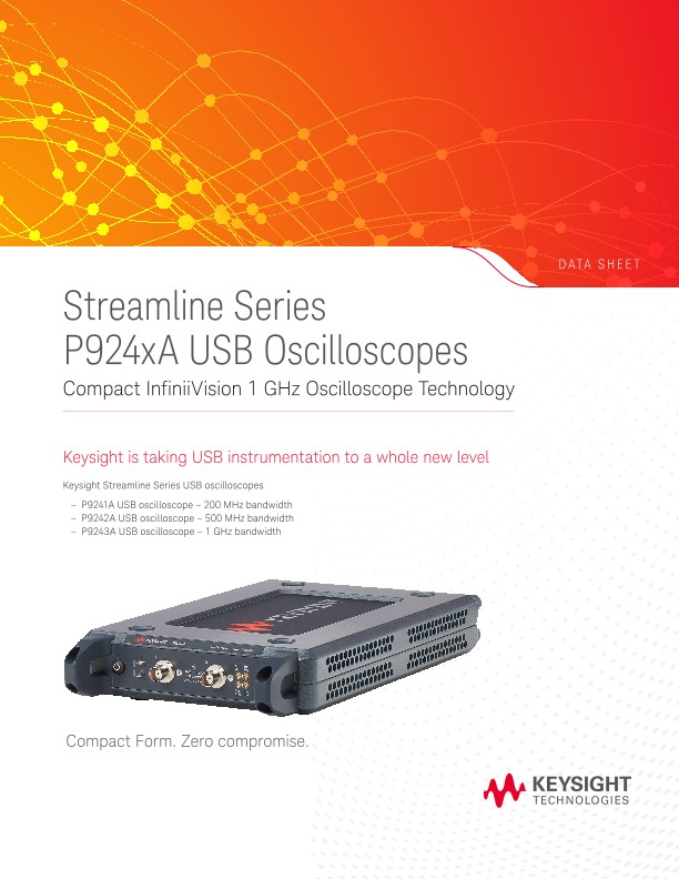 Streamline Series P924xA USB Oscilloscopes