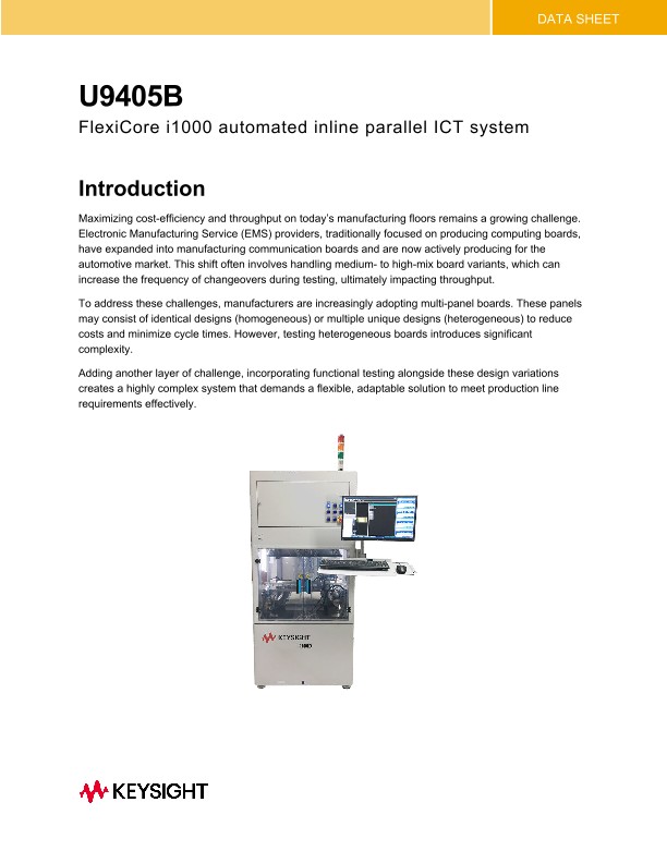 In-Circuit Test System i1000 Keysight FlexiCore