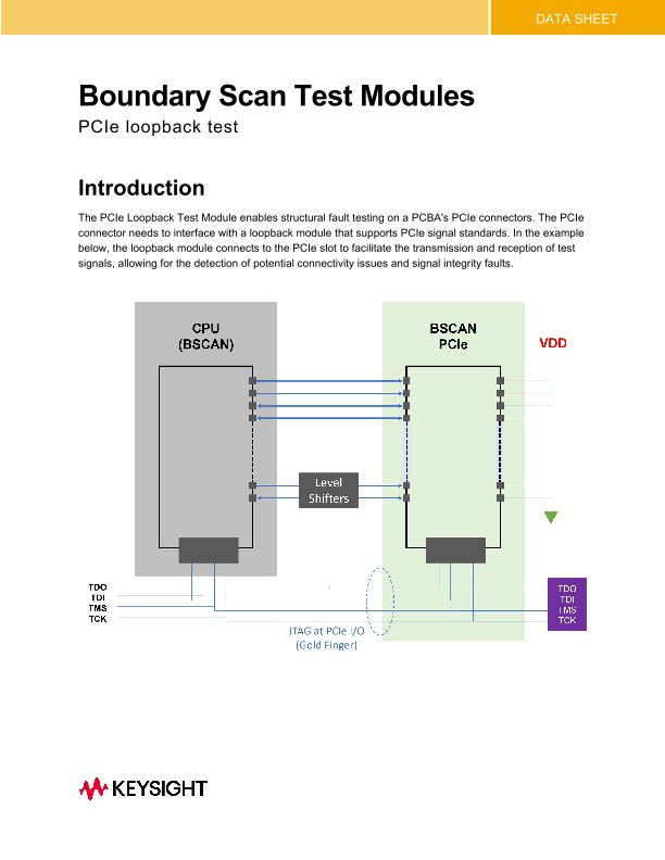Boundary Scan Test Modules for PCIE Loopback Test