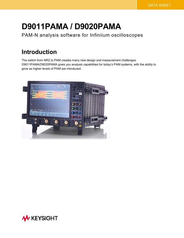 D9011PAMA/D9020PAMA PAM-N Analysis Software