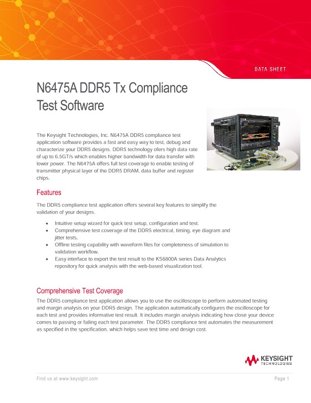 DDR5 Tx Compliance Test Software