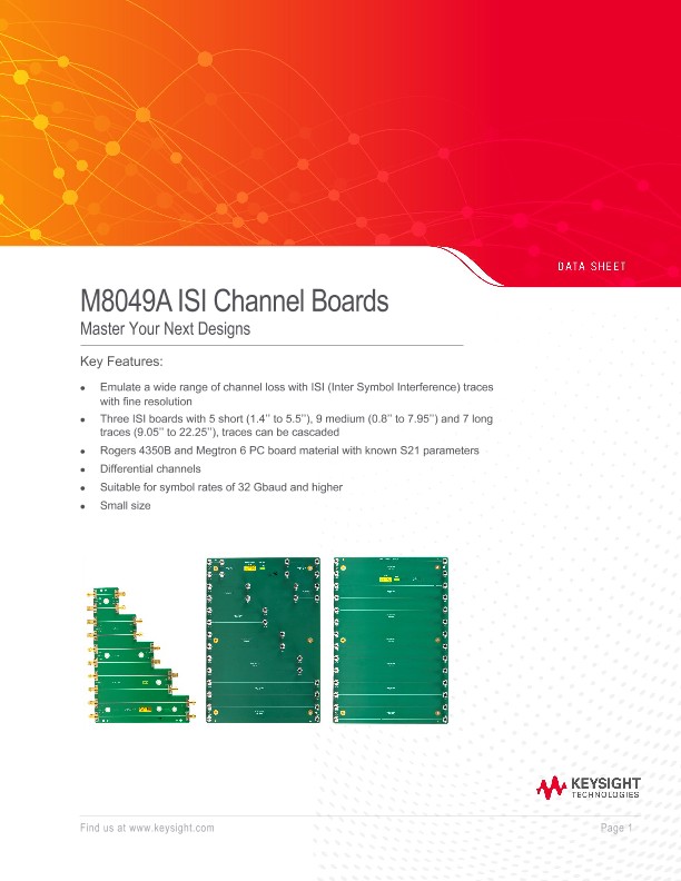 M8049A ISI Channel Boards: Master Your Next Designs