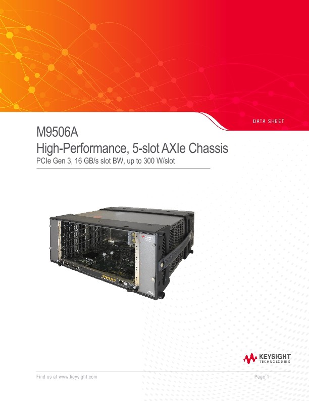 M9506A High-Performance, 5-slot AXIe Chassis